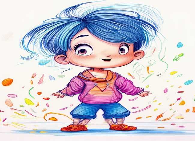 儿童人物线描画作品 - 儿童人物线描画作品简单