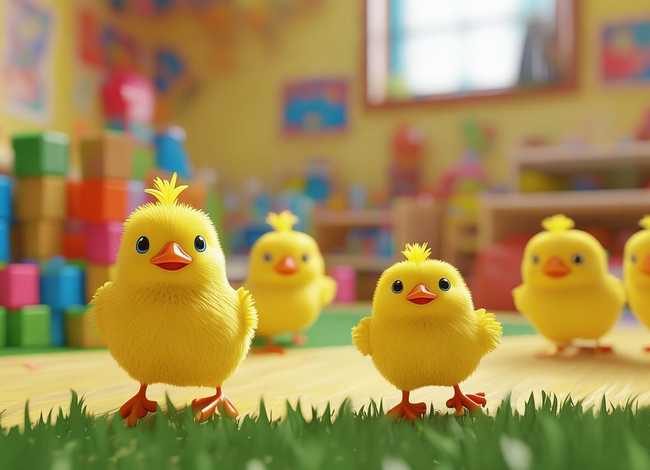 小鸡的儿童故事 - 小鸡的故事幼儿园