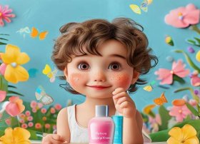 儿童护肤产品海报（儿童护肤产品海报设计）