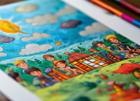 儿童故事绘画本打印版 - 儿童故事绘画模板打印