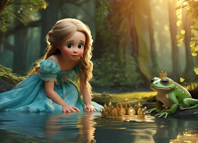 儿童故事《青蛙王子》；儿童故事青蛙王子绘本