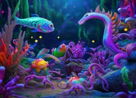 海底世界故事简笔画；海底世界简笔画故事情节