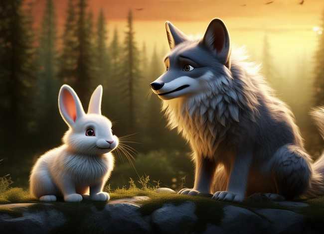 儿童睡前故事大灰狼与小白兔 - 幼儿睡前故事大灰狼和小白兔