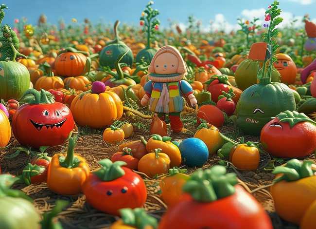 《儿童故事》创意绘画，儿童故事创意绘画丰收