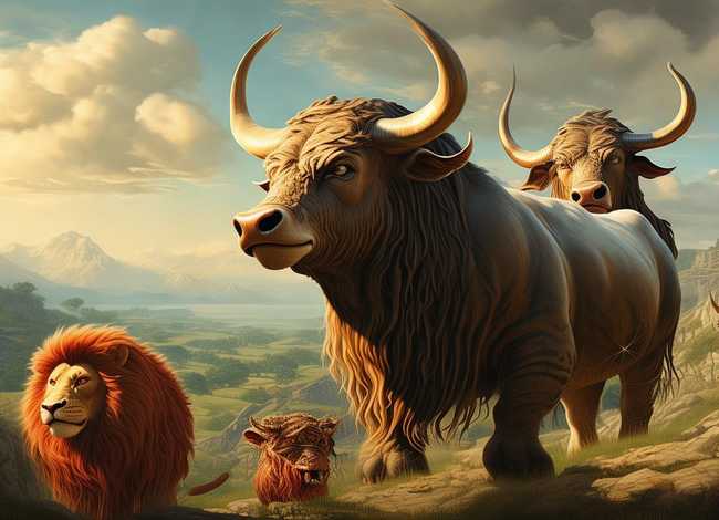 兔小贝故事三头公牛，兔小贝故事三头公牛与狮子