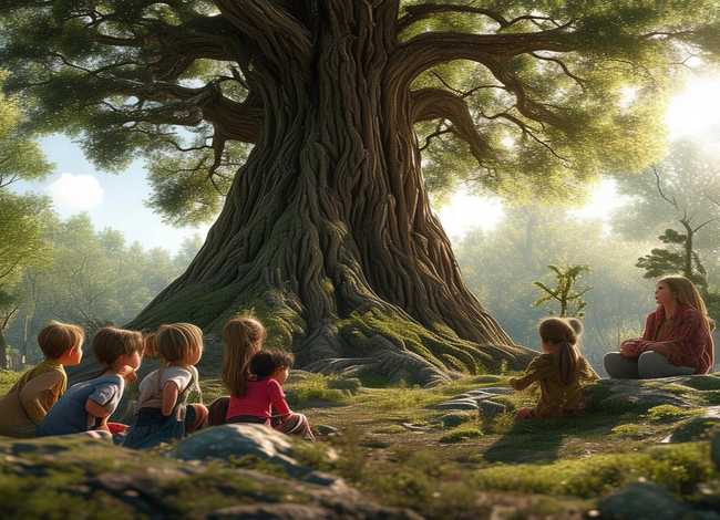 大树的儿童故事视频、大树小树的故事视频