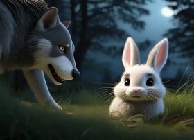 儿童睡前故事小白兔和大灰狼 小白兔和大灰狼故事睡前故事文字