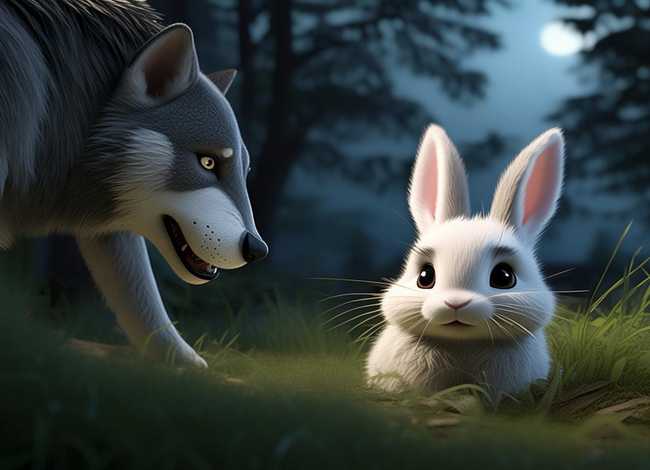 儿童睡前故事小白兔和大灰狼 小白兔和大灰狼故事睡前故事文字
