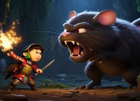 世界儿童历险故事恶战巨鼠绘本，恶战动画片