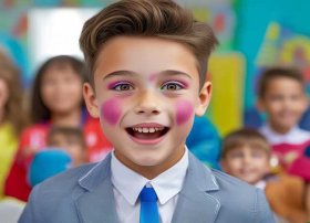 儿童故事演讲妆容（儿童演讲妆容男孩）