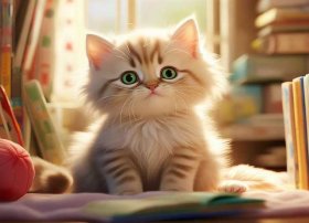 儿童故事配图小猫咪；小猫咪幼儿故事