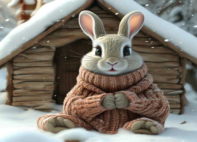 小心着凉故事、小心着凉故事兔宝宝挂图