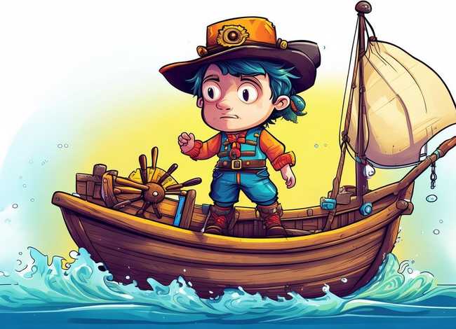 儿童船长简笔画，儿童船长简笔画怎么画