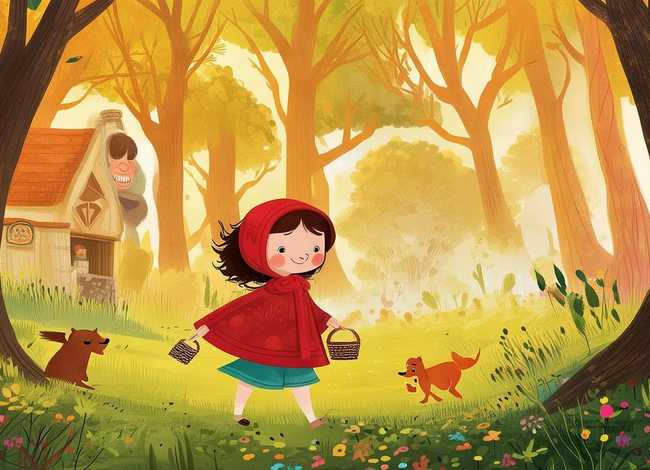 童话故事儿童画小红帽,怎么画小红帽的故事 童话故事儿童画小红帽,怎么画小红帽的故事