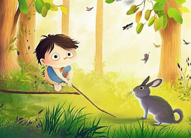 守株待兔儿童故事文本 - 守株待兔的故事绘本文字