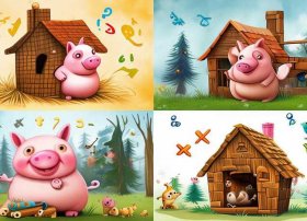 儿童数学故事三只小猪，数学小故事三只小猪