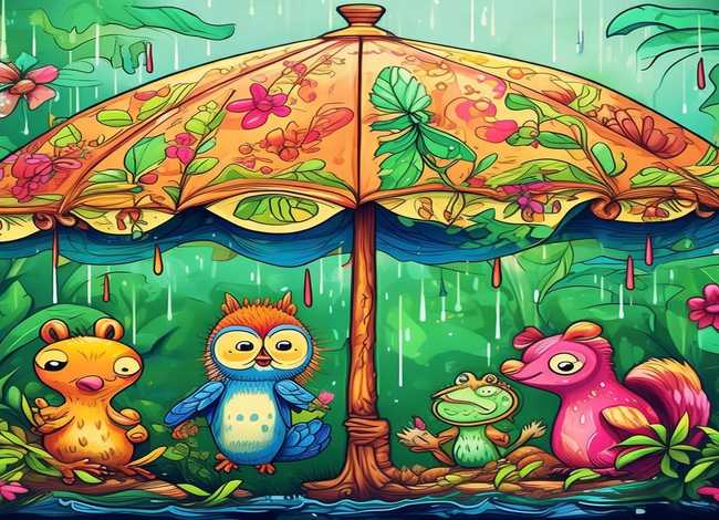 雨伞 故事,雨伞故事绘本可打印 雨伞 故事,雨伞故事绘本可打印