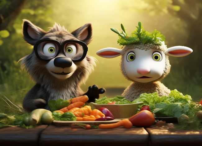 狼和青蛙的故事;狼和羊与青菜的故事 狼和青蛙的故事;狼和羊与青菜的故事