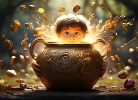 神奇聚宝盆儿童故事；神奇的聚宝盆的故事