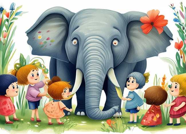 儿童故事盲人摸象文字版 盲人摸象幼儿故事文字