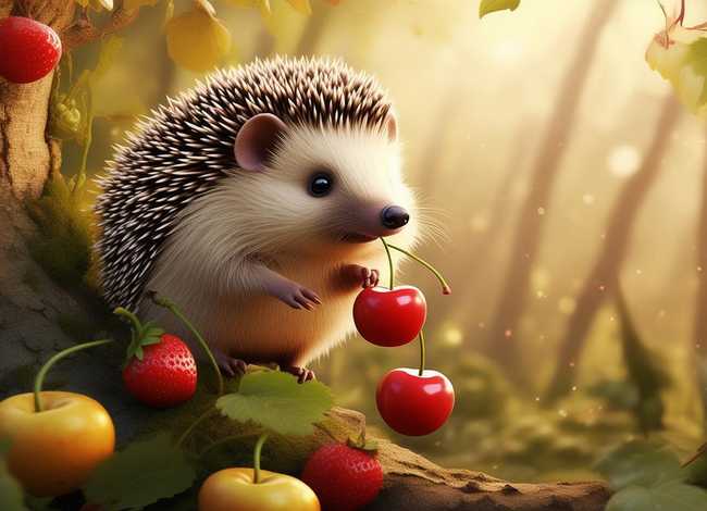 刺猬和水果的故事 - 刺猬和水果的故事图片