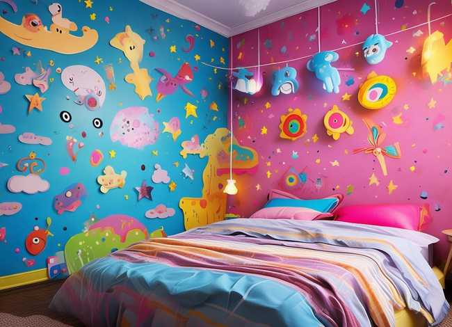 儿童床头装饰效果图;儿童床头背景墙效果图 儿童床头装饰效果图;儿童床头背景墙效果图