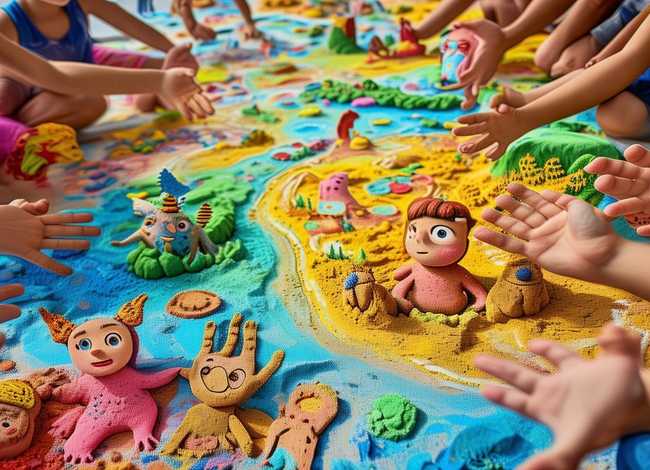 儿童沙画故事作品；幼儿沙画故事