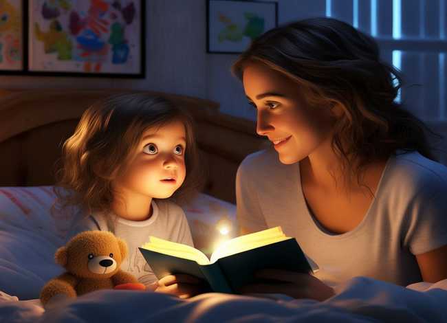 小孩睡前妈妈要讲故事；小孩睡前妈妈要讲故事吗