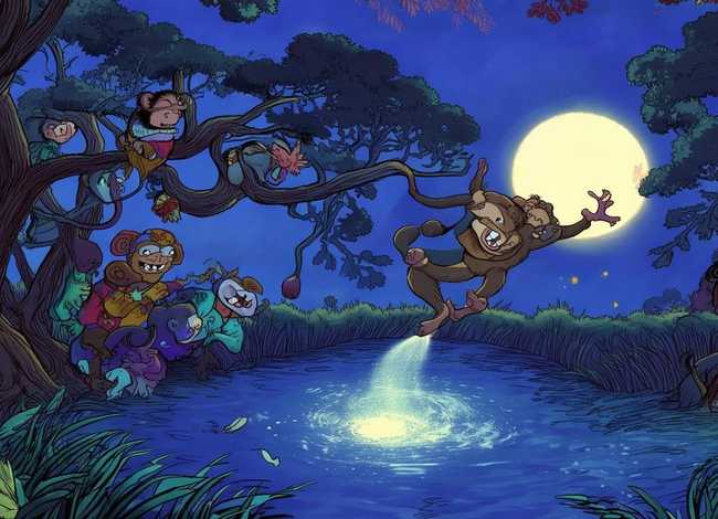 粤语儿童故事猴子捞月视频 猴子捞月讲故事的视频 粤语儿童故事猴子捞月视频 猴子捞月讲故事的视频