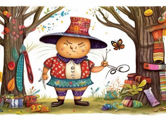 儿童故事勇敢的小裁缝ppt免费模板 - 幼儿故事勇敢的小裁缝