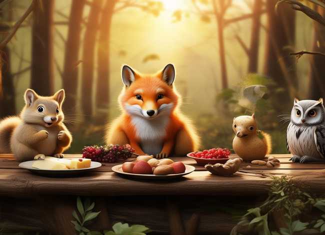 一篇故事里面有动物有食物（一篇故事里面有动物有食物的故事）