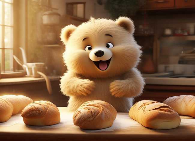 小熊数面包绘本 绘本故事小熊数面包