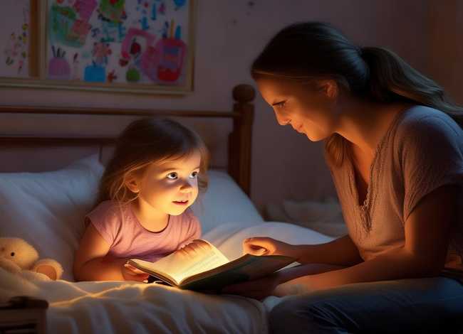 小孩睡前妈妈要讲故事；小孩睡前妈妈要讲故事吗