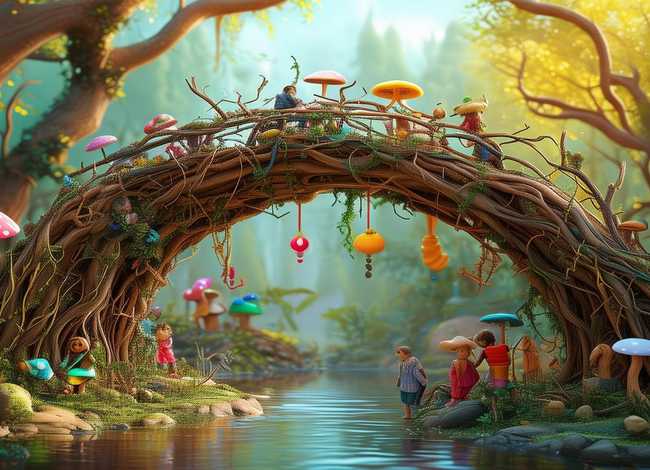 奇怪的桥儿童故事图（大班幼儿奇怪的桥故事图片）