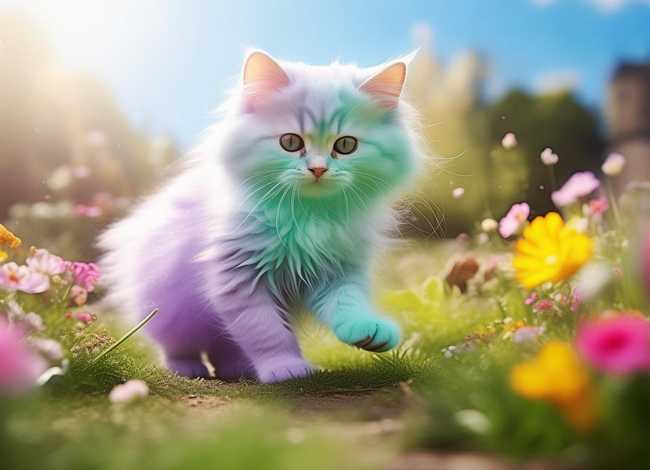 儿童故事3-6岁会变颜色的小花猫、幼儿故事会变颜色的小花猫