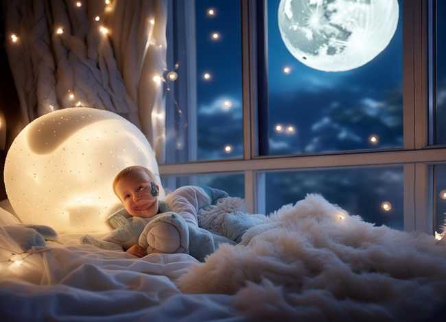 儿童睡前故事娃娃和月亮；宝宝睡前故事月亮和星星