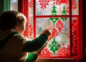 窗花的童谣；贴窗花的童谣