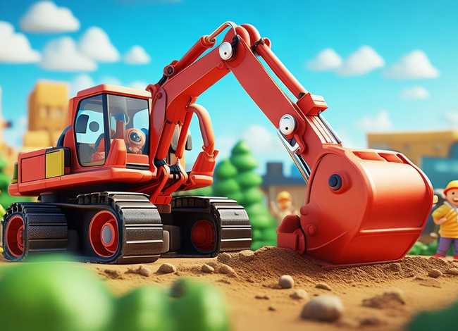 儿童故事动画片挖掘机，儿童片挖掘机动画片
