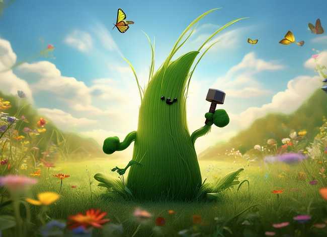 儿童故事小草大力士 - 小草大力士故事图片