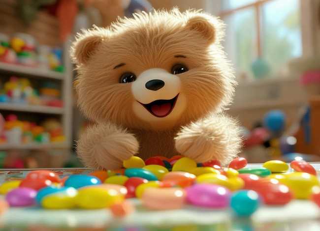 小熊数糖的儿童故事 - 小熊分糖果的幼儿故事