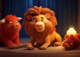 儿童睡前故事三只公牛和一头狮子、幼儿睡前故事三头公牛与狮子