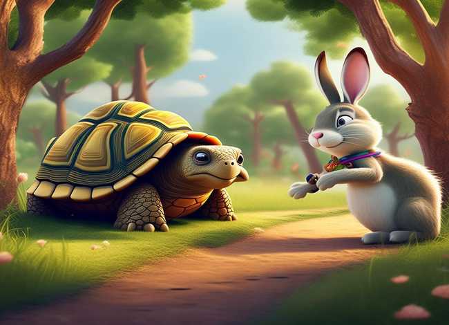 儿童自编童话故事龟兔赛跑（自编故事龟兔赛跑作文400字左右）