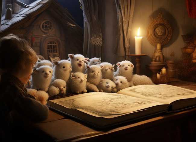 儿童的睡前故事狼和七只小羊 - 狼和七只小羊睡前故事文字