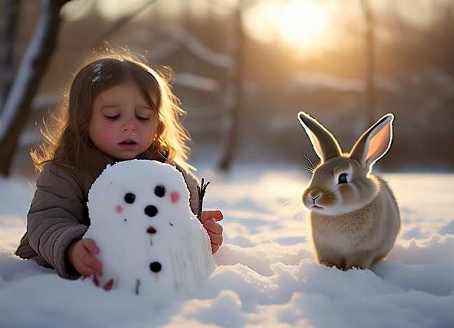 儿童故事雪孩子融化了,雪孩子融化了小兔会说什么 儿童故事雪孩子融化了,雪孩子融化了小兔会说什么