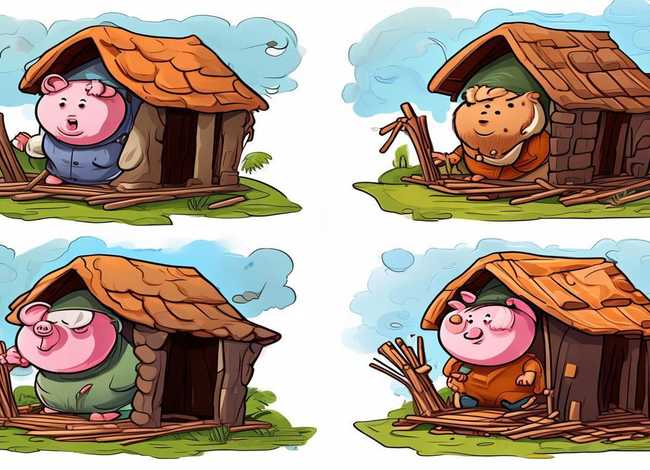 三只小猪儿童故事连环画（三只小猪故事连环画图片大全）