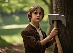 华盛顿和斧子的故事，华盛顿和他的斧子的故事