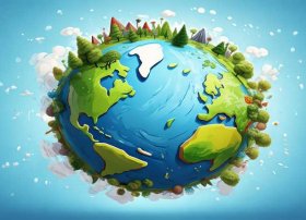 地球儿童画，地球儿童画创想画