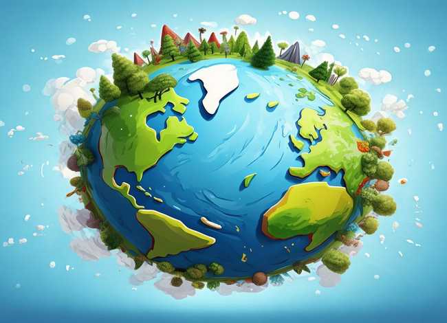 地球儿童画，地球儿童画创想画