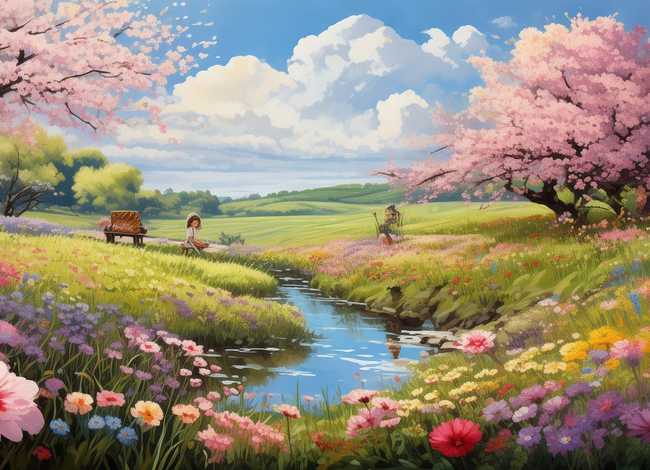 春天的故事绘画图片 春天的故事绘画图片大全A3纸上面 春天的故事绘画图片 春天的故事绘画图片大全A3纸上面