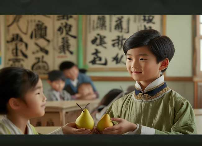 孔融让梨的故事教学视频 - 孔融让梨的故事视频德育教育